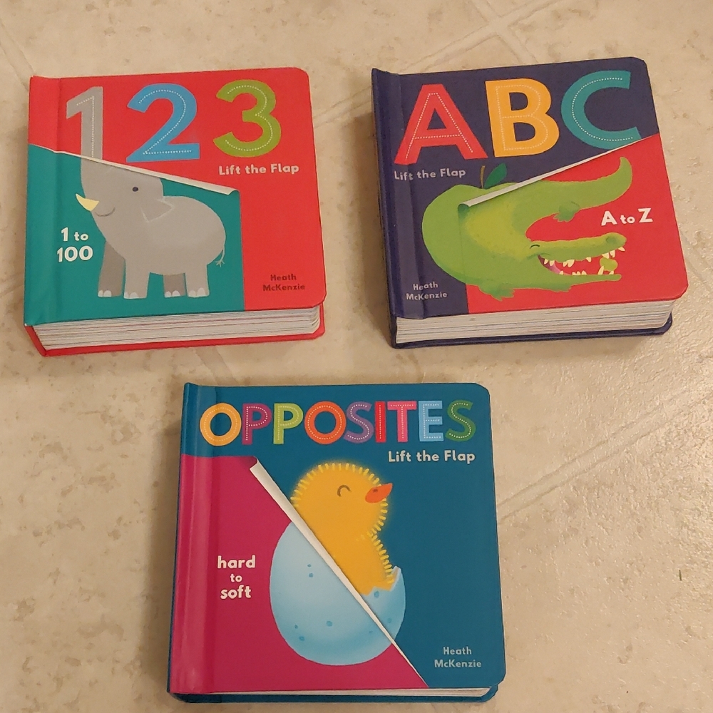 Colorful Lift-the-Flap Children's 3 Books  Set By Heath McKenzie  Ages 3+